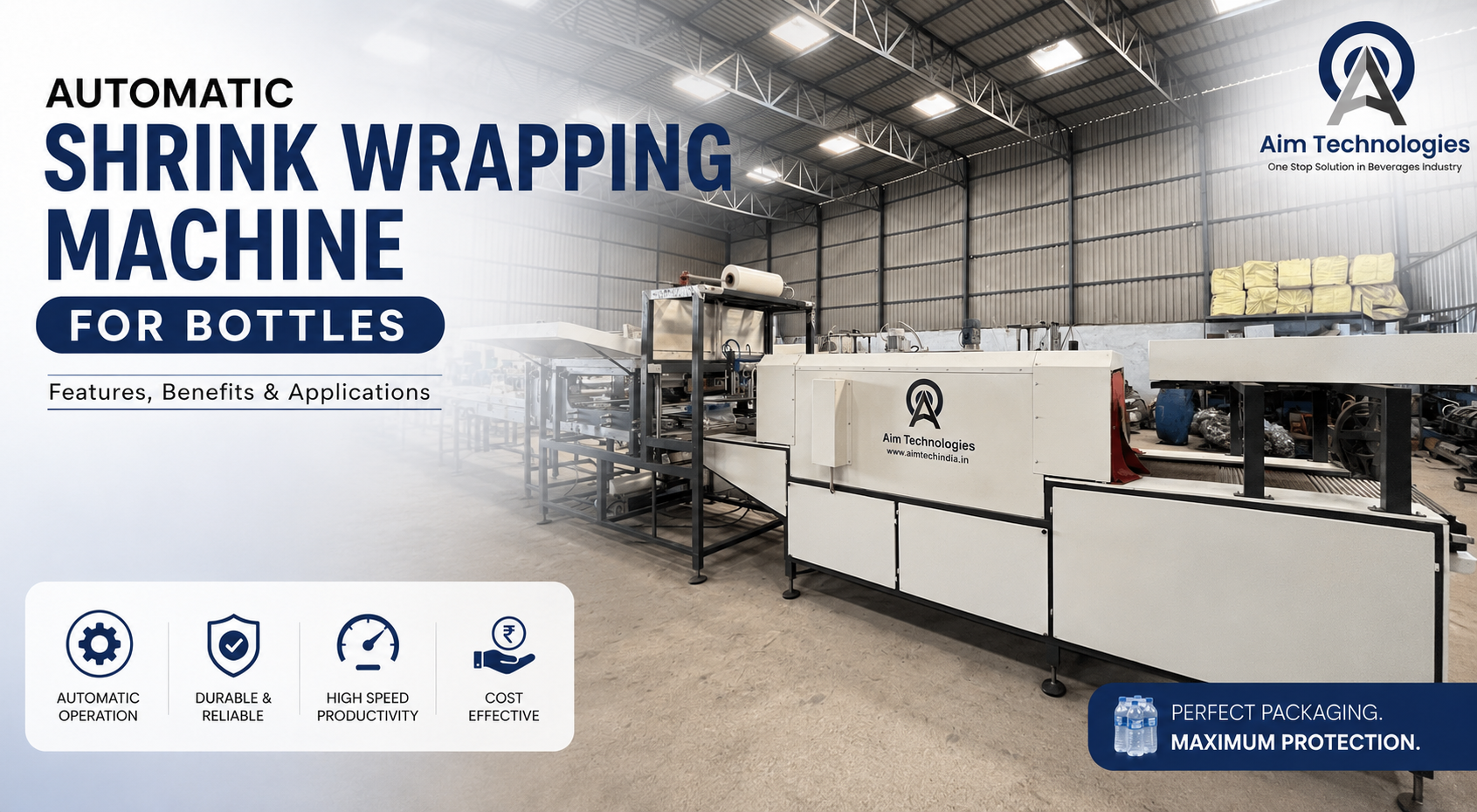 Automatic Shrink Wrapping Machine for Bottles